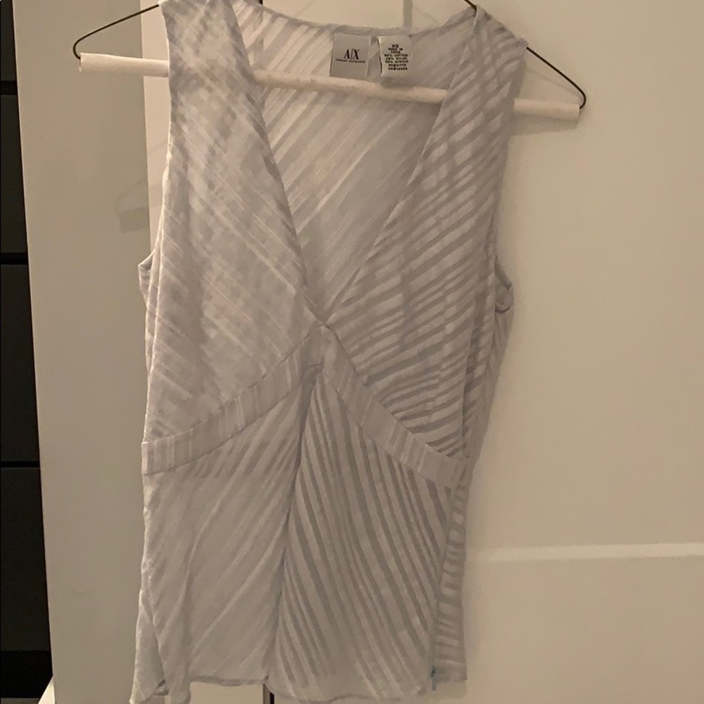 Armani Exchange sleeveless v-neck summer blouse